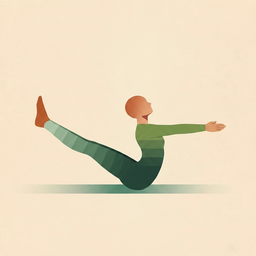 Boat Pose yoga pose illustration