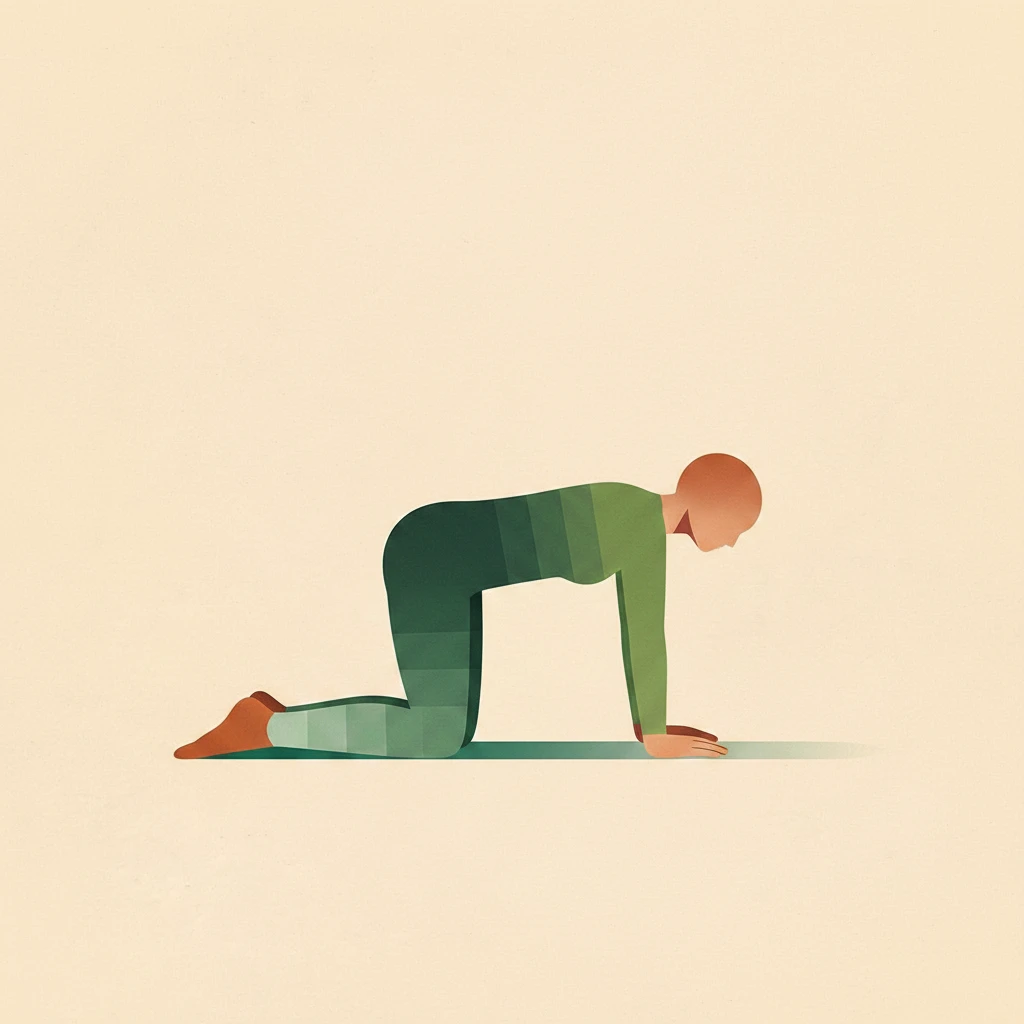 Cat Pose yoga pose illustration