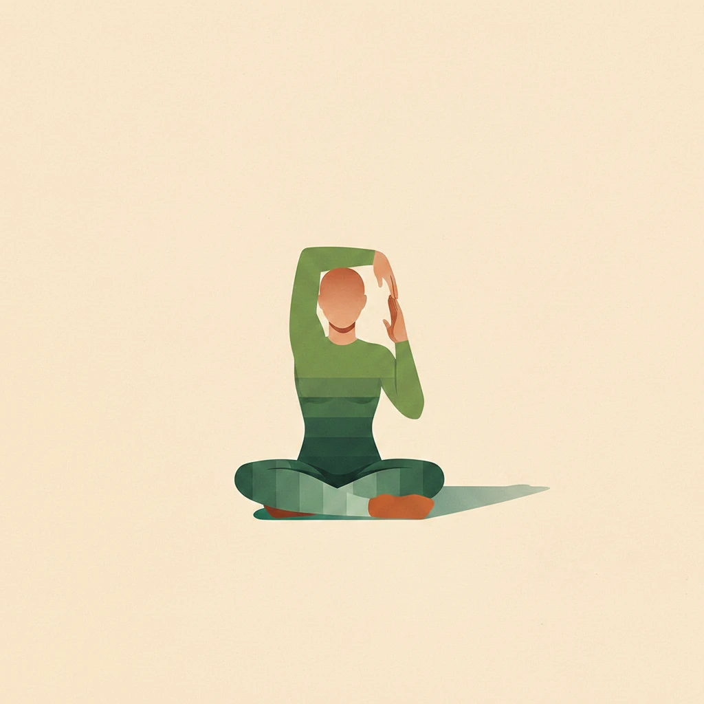 Cow Face Pose yoga pose illustration