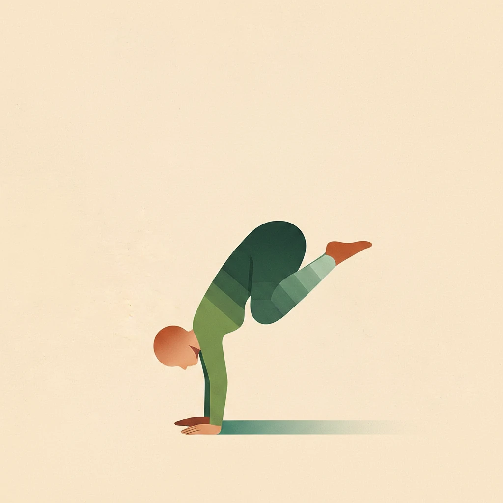 Crow Pose yoga pose illustration