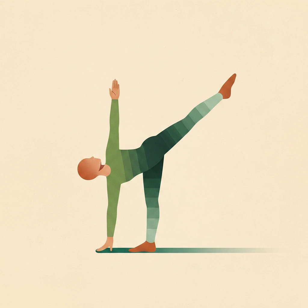 Half Moon Pose yoga pose illustration