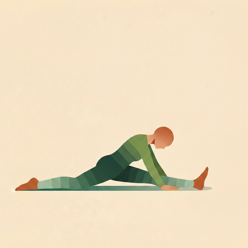 Half Splits Pose yoga pose illustration