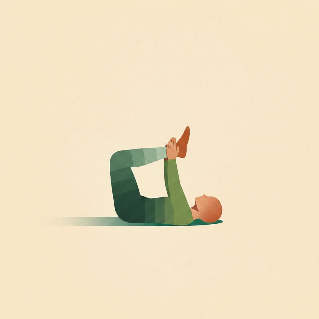 Happy Baby Pose yoga pose illustration