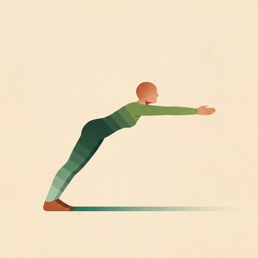 Warrior III yoga pose illustration