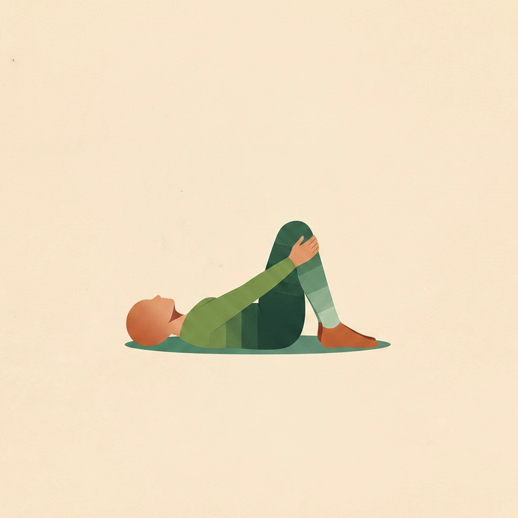 Wind Removing Pose yoga pose illustration
