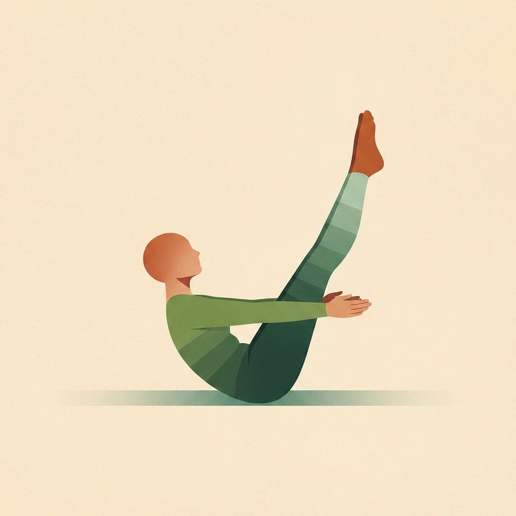 Boat Pose yoga pose illustration