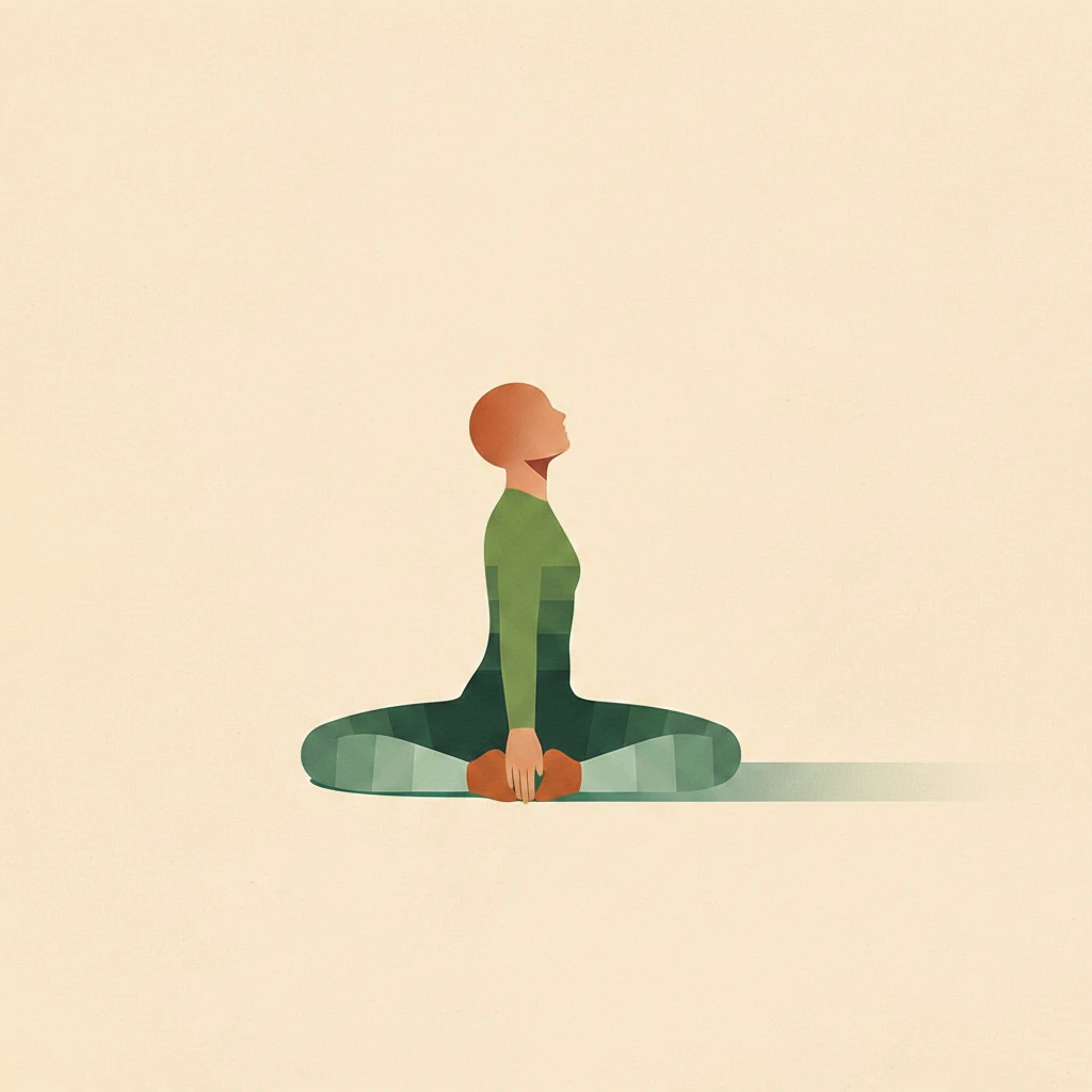 Bound Angle Pose yoga pose illustration
