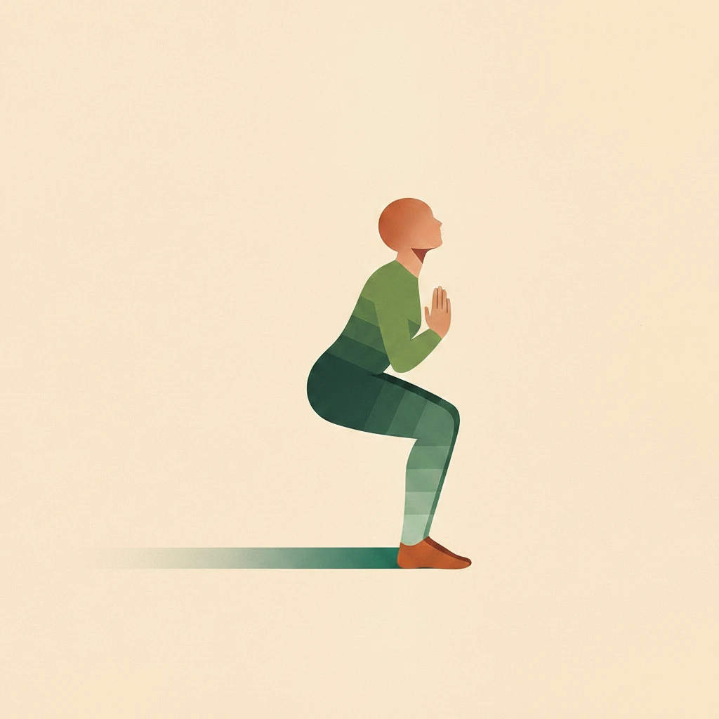 Bound Revolved Chair Pose yoga pose illustration