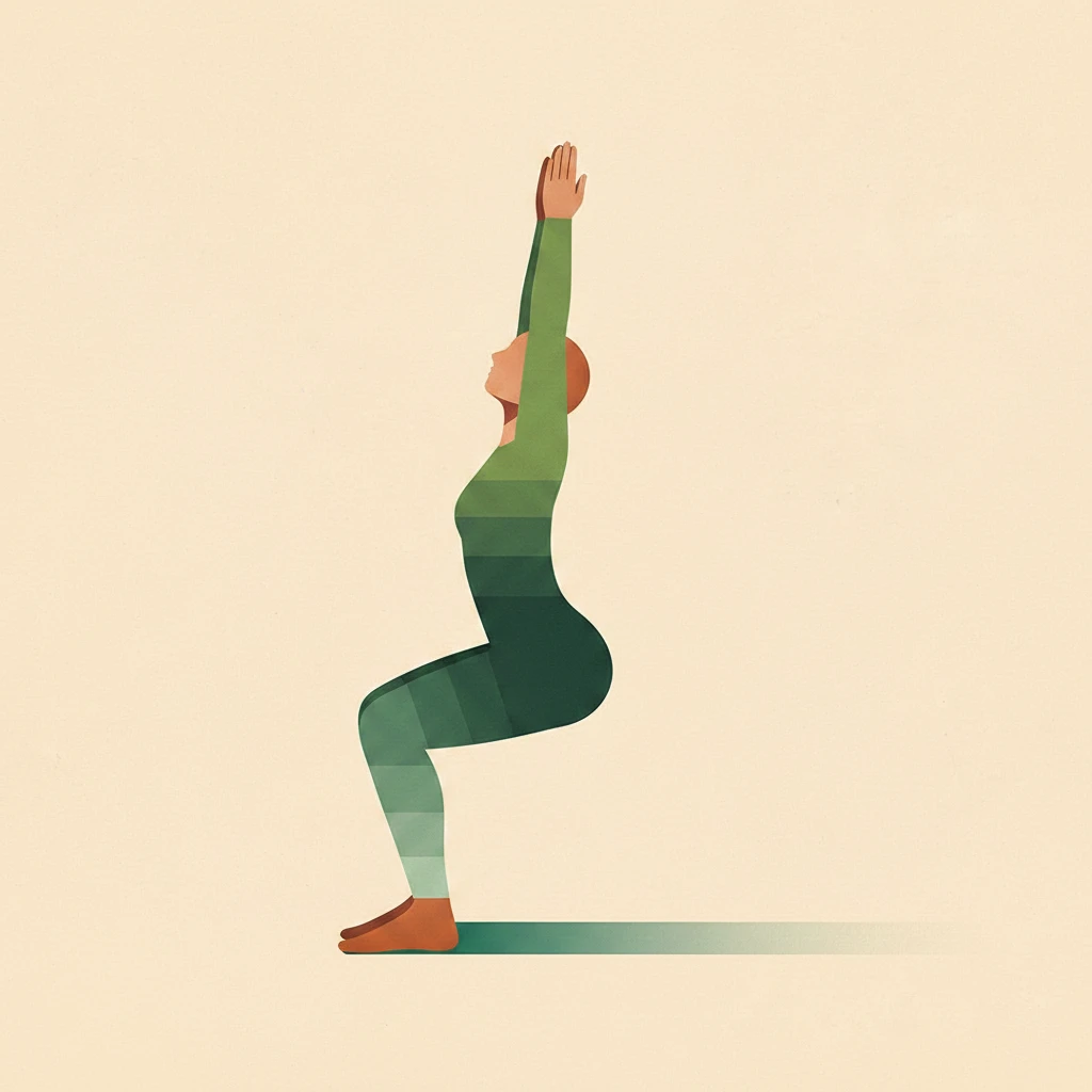 Chair Pose yoga pose illustration