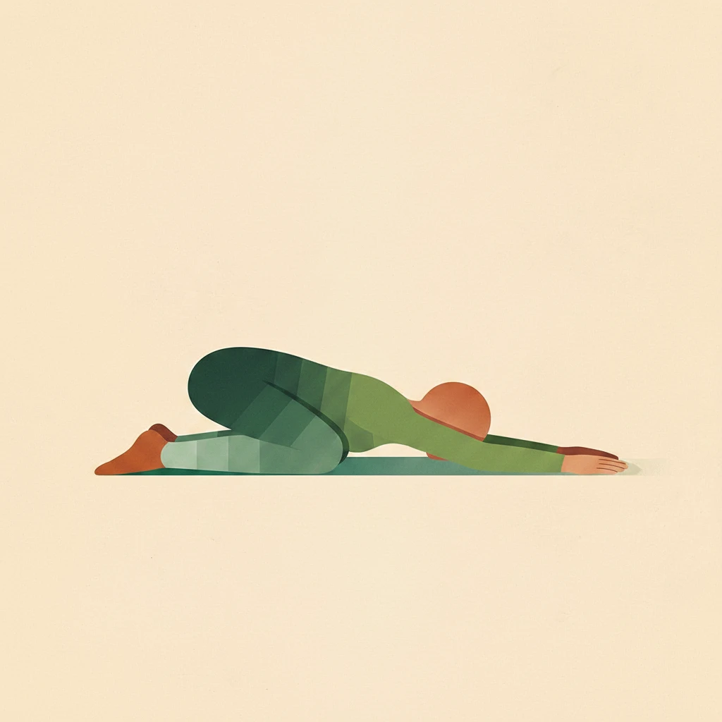Child's Pose yoga pose illustration