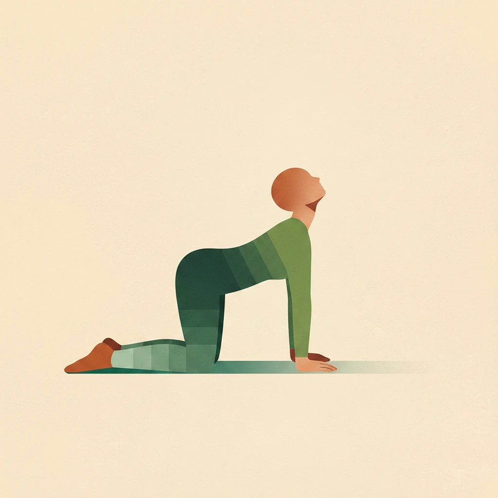 Cow Pose yoga pose illustration