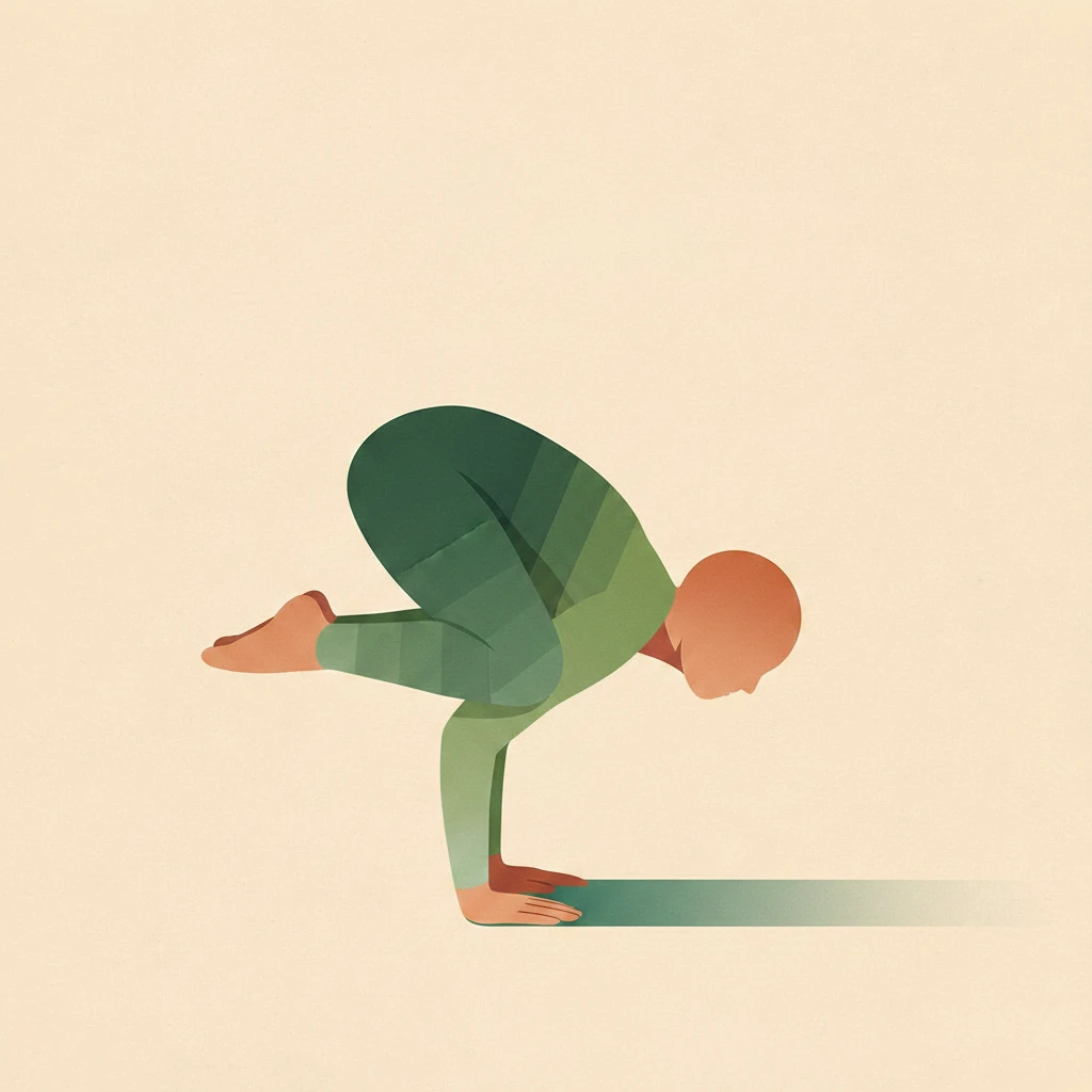 Crow Pose yoga pose illustration