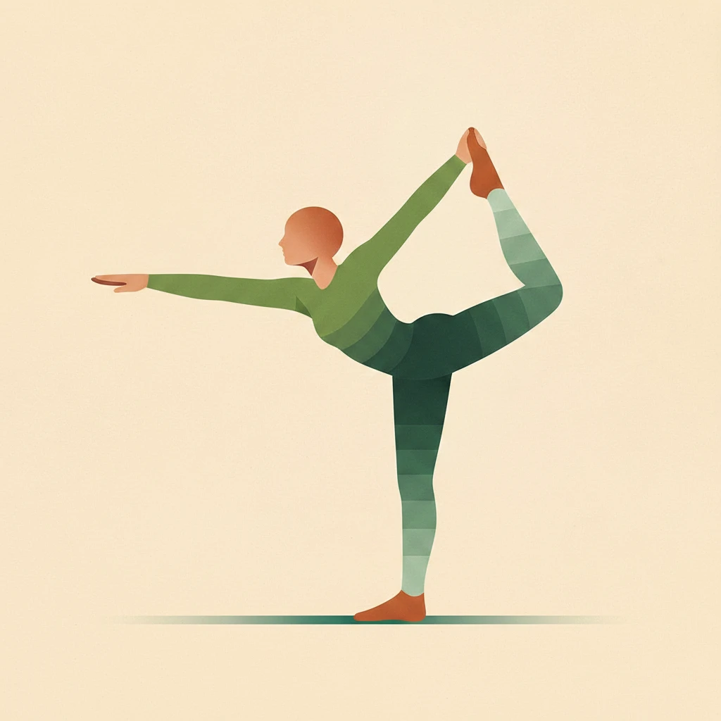 Dancer's Pose yoga pose illustration