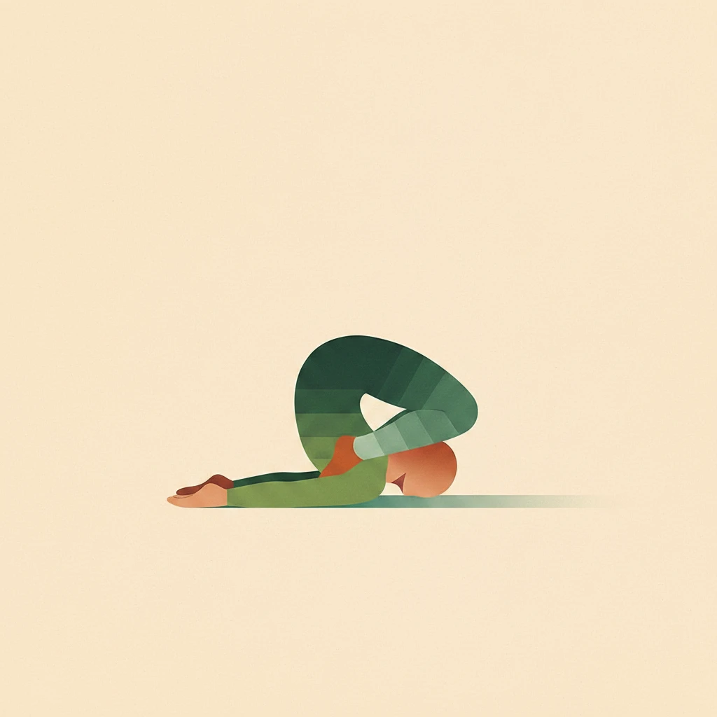 Deaf Man's Pose yoga pose illustration
