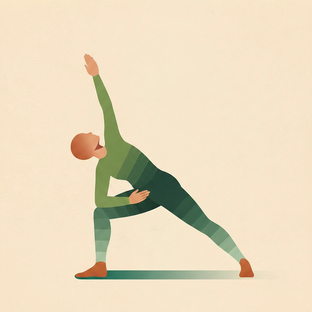 Extended Side Angle yoga pose illustration