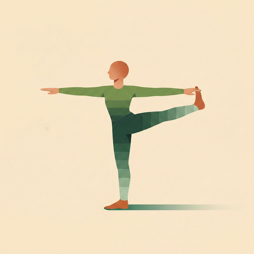 Extended Standing Hand to Big Toe Pose yoga pose illustration