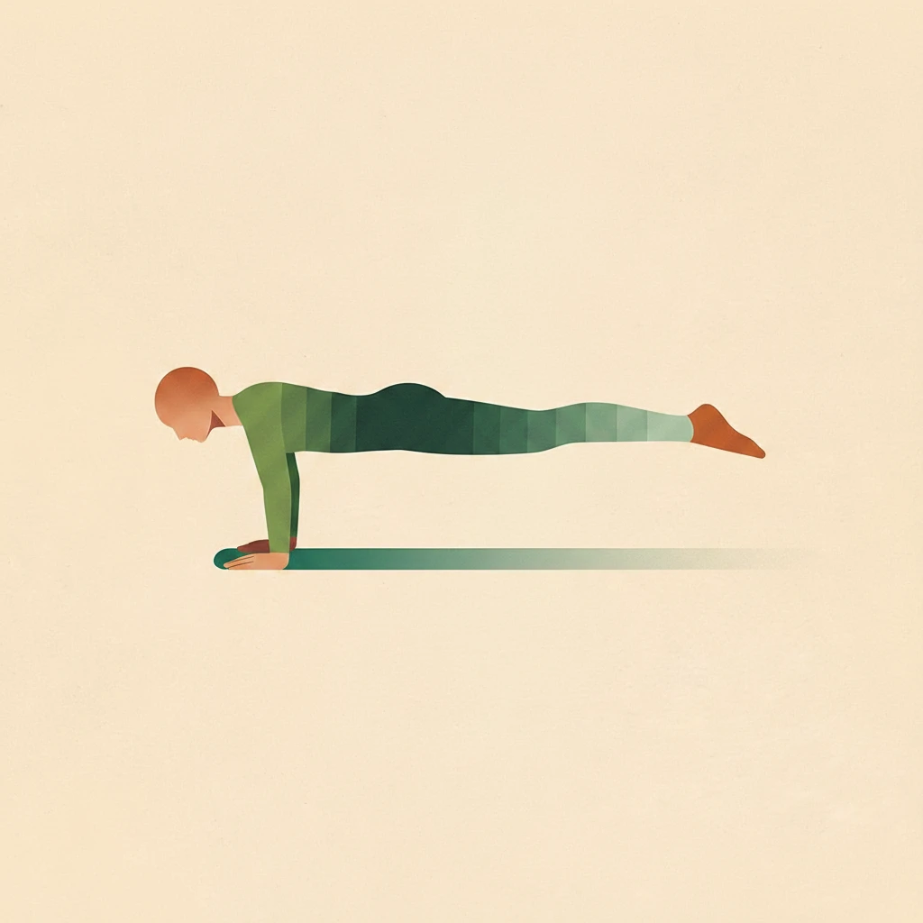 Floating Stick Pose yoga pose illustration