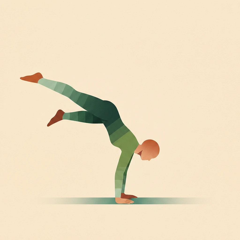 Flying Pigeon Pose yoga pose illustration