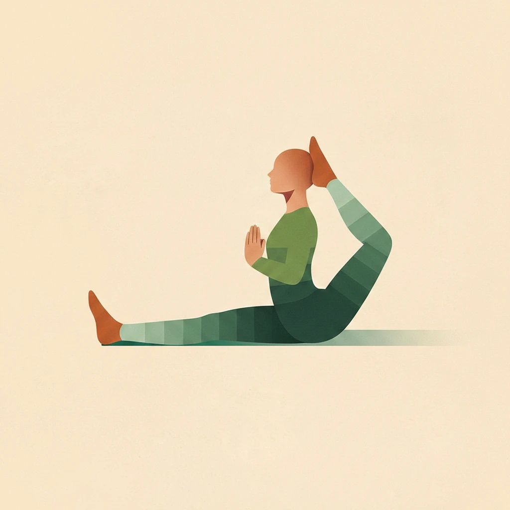 Foot Behind the Head I Pose yoga pose illustration