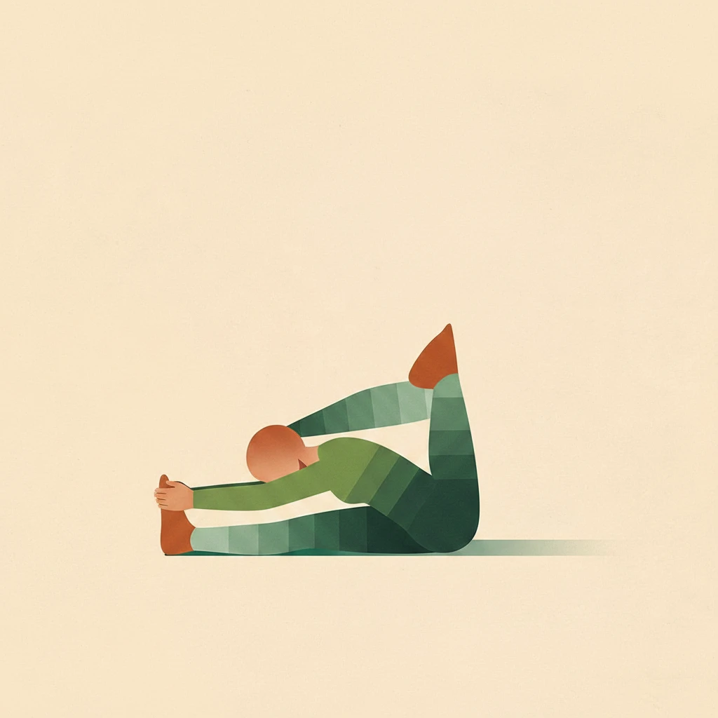 Foot Behind the Head II Pose yoga pose illustration