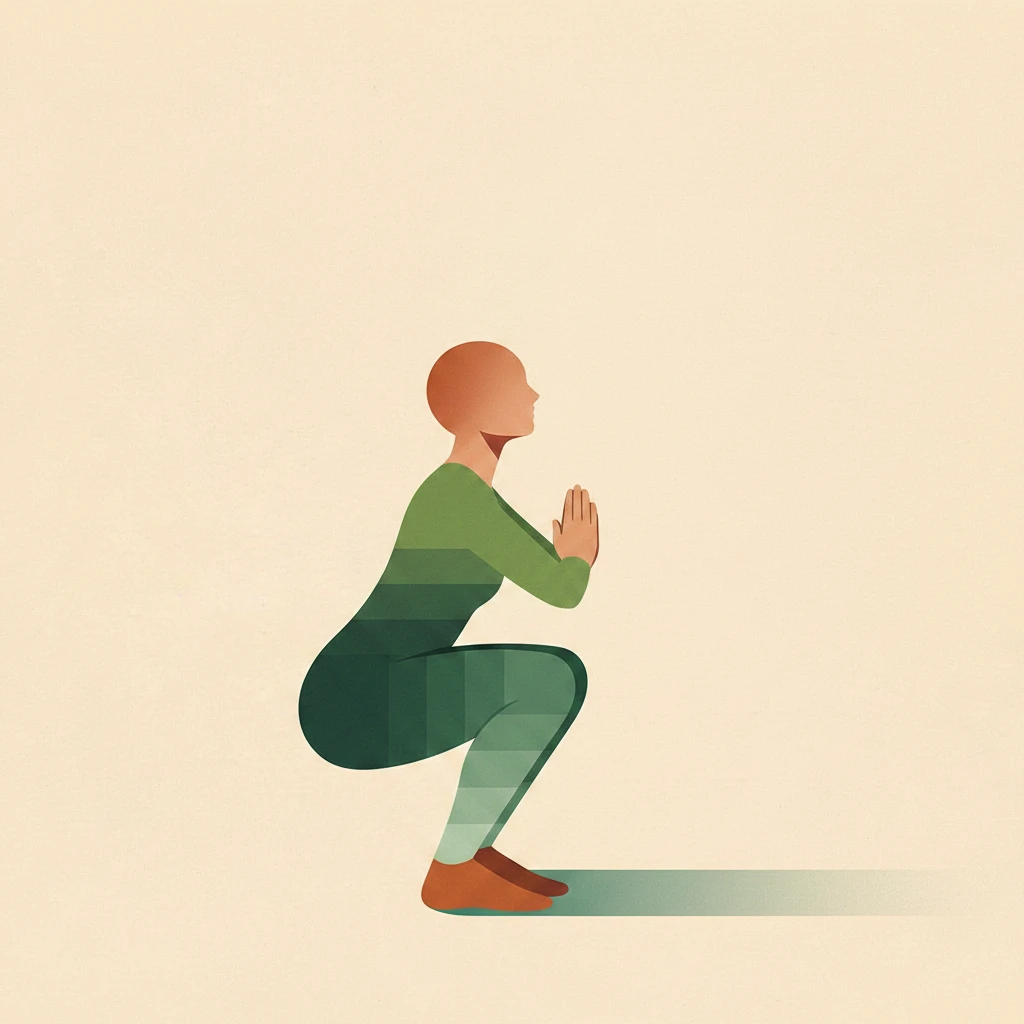 Garland Pose yoga pose illustration