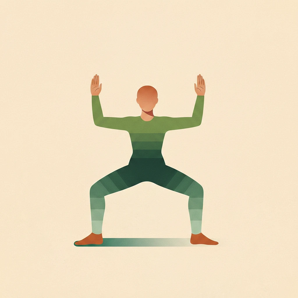 Goddess Pose yoga pose illustration