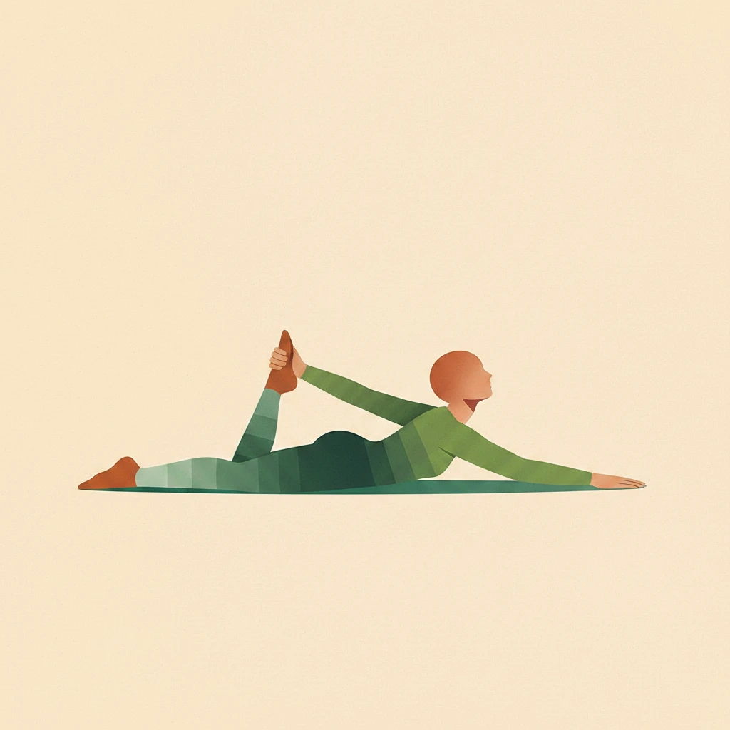 Half Bow Pose yoga pose illustration