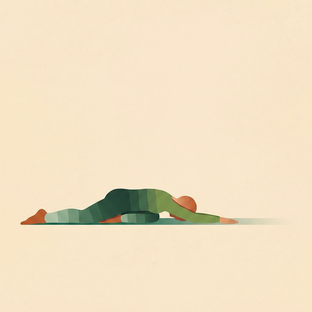 Half Pigeon Pose yoga pose illustration
