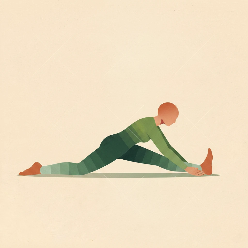 Half Splits Pose yoga pose illustration