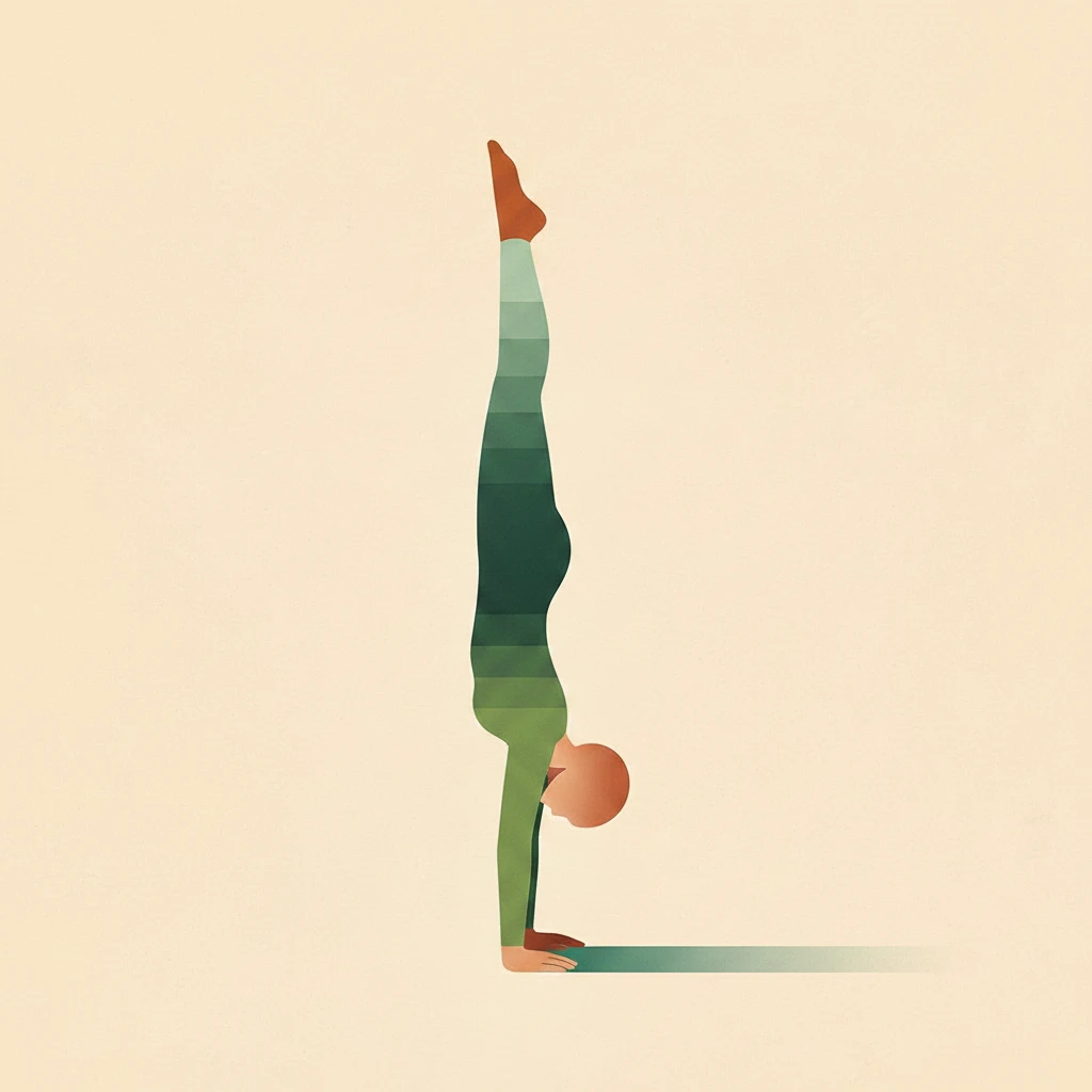 Handstand Pose yoga pose illustration