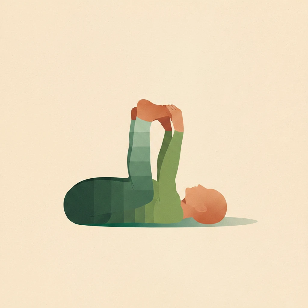 Happy Baby Pose yoga pose illustration