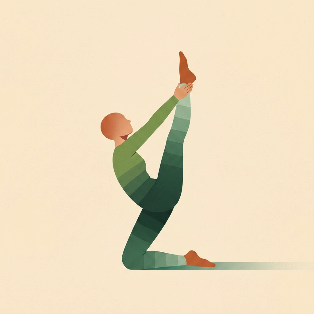 Heron Pose yoga pose illustration