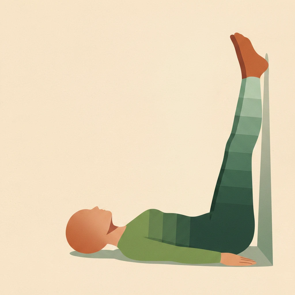 Legs-Up-the-Wall Pose yoga pose illustration