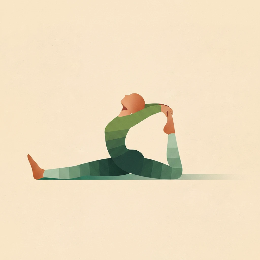 One Legged King Pigeon Pose yoga pose illustration