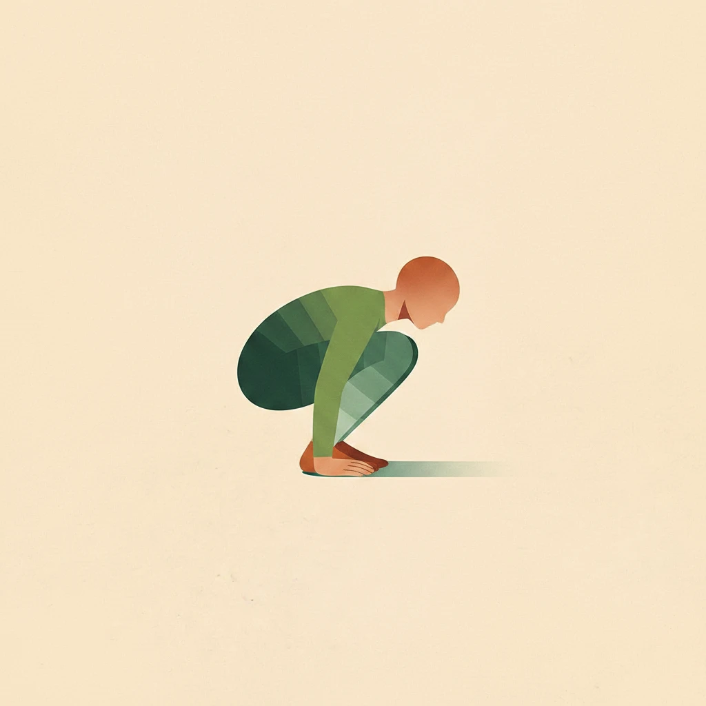 Pendant Pose yoga pose illustration