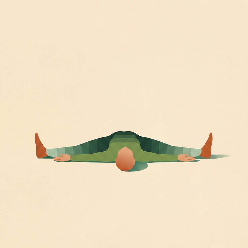 Reclined Bound Angle Pose yoga pose illustration