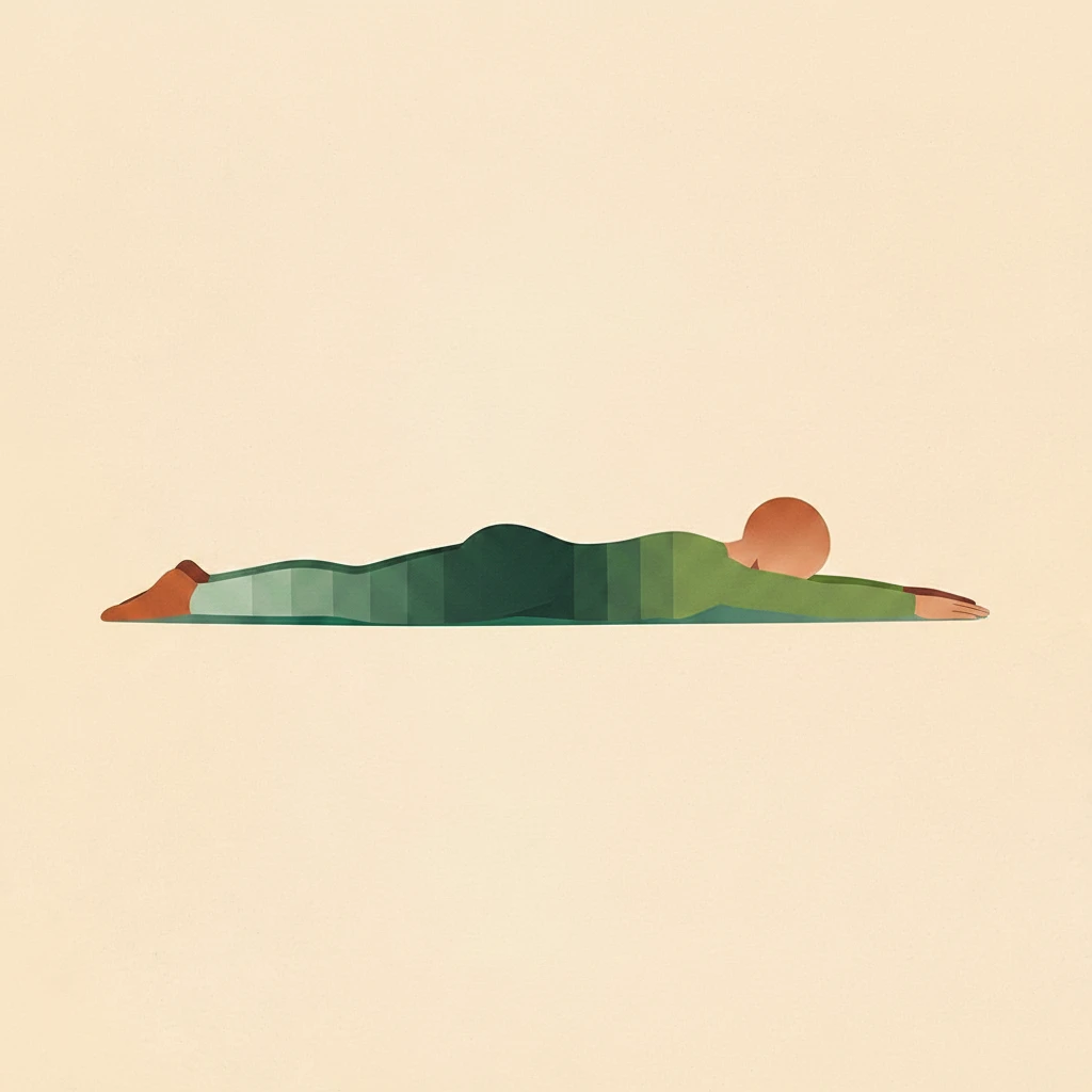 Reverse Corpse Pose yoga pose illustration