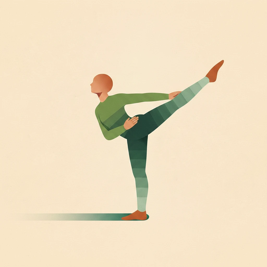 Revolved Bird of Paradise Pose yoga pose illustration