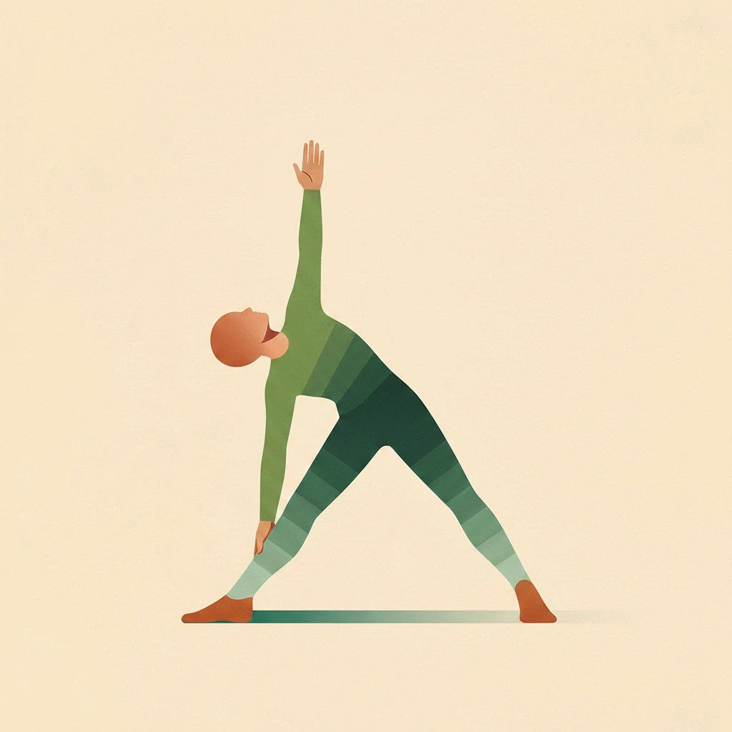 Revolved Triangle Pose yoga pose illustration