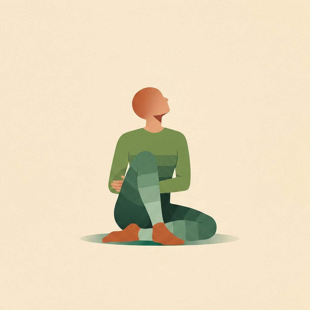 Sage Marichi's IV Pose yoga pose illustration