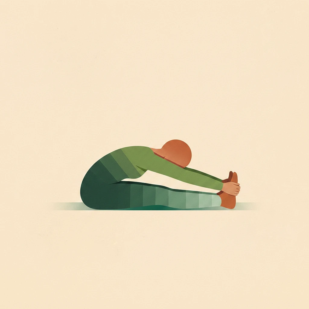Seated Forward Fold yoga pose illustration