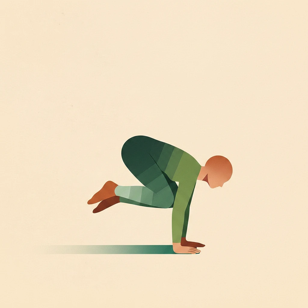 Side Crow Pose yoga pose illustration