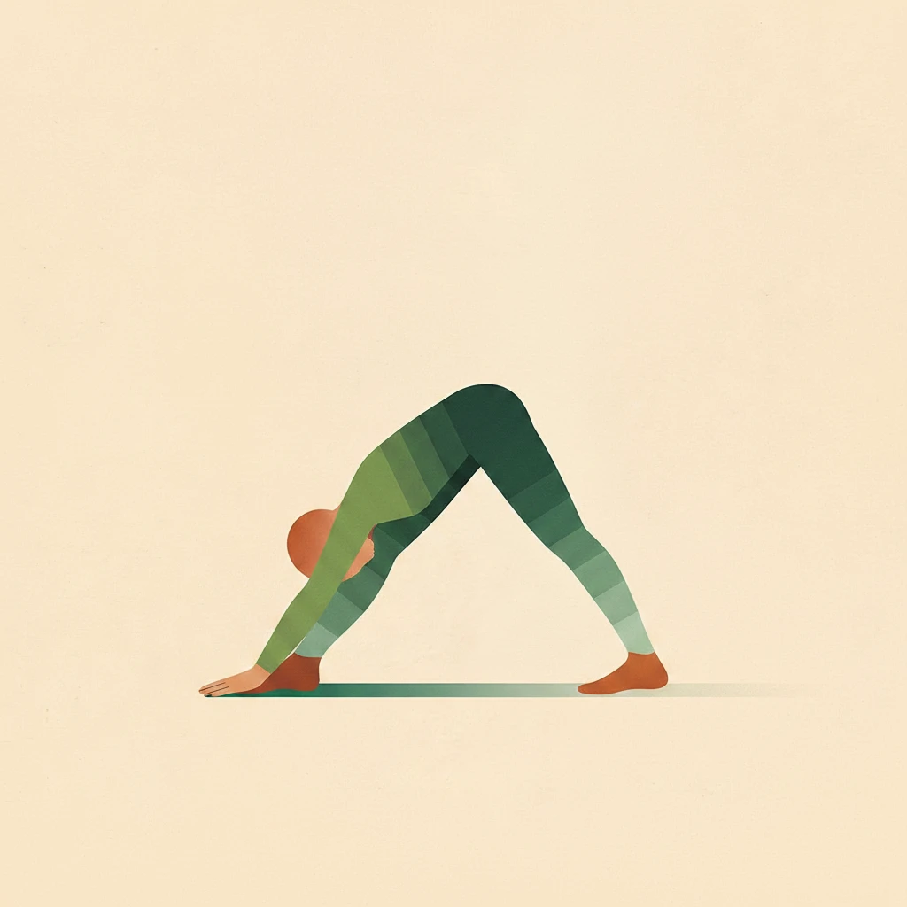 Side Wide Legged Forward Bend yoga pose illustration