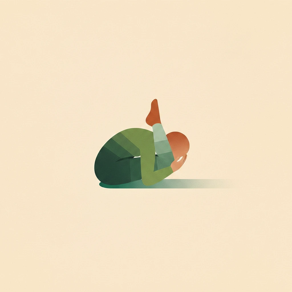 Sleeping Yogi Pose yoga pose illustration