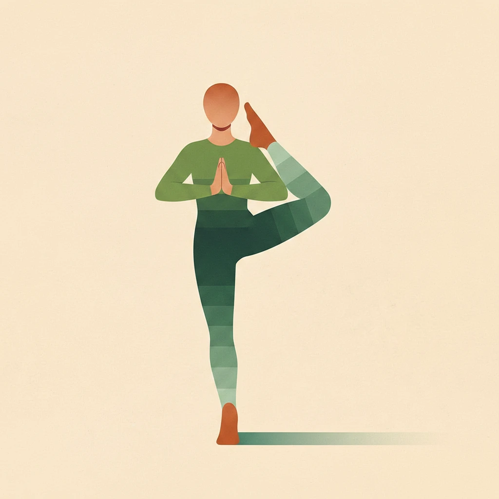 Standing Foot Behind the Head Pose yoga pose illustration