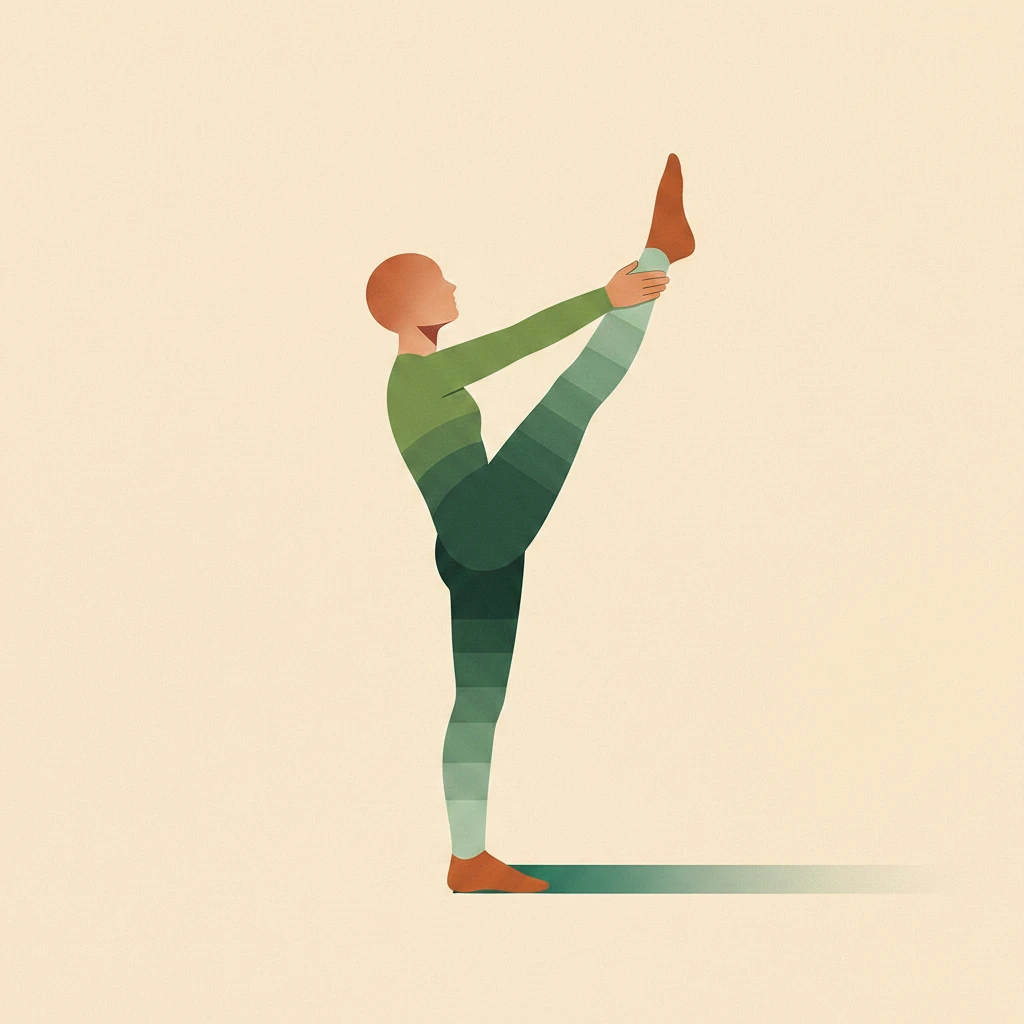 Standing Foot to Head Pose yoga pose illustration