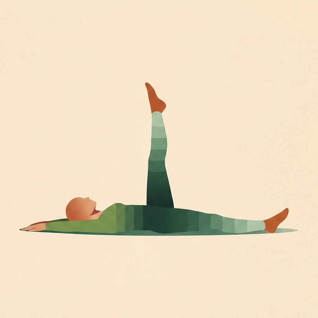 Supine Hand to Big Toe Pose yoga pose illustration