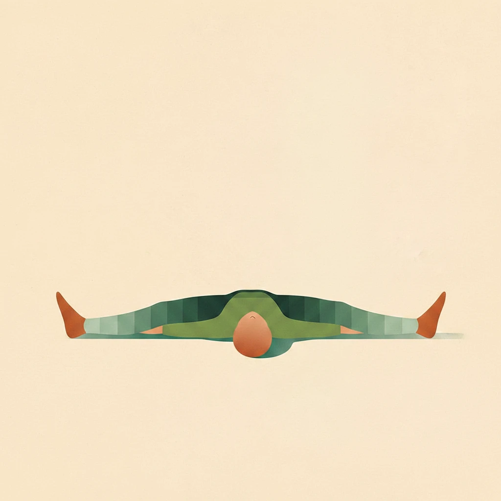 Supine Straddle Pose yoga pose illustration