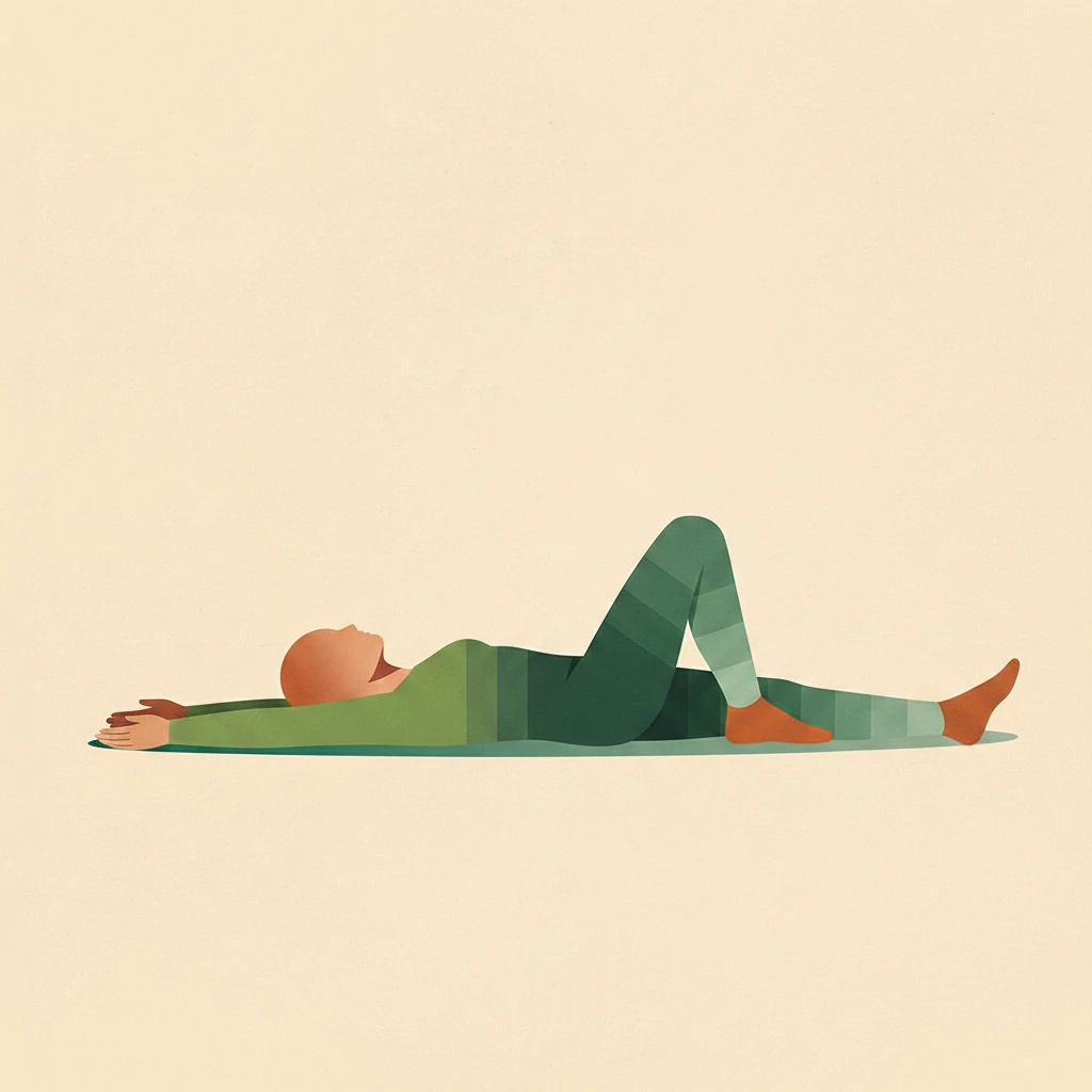 Supine Spinal Twist yoga pose illustration