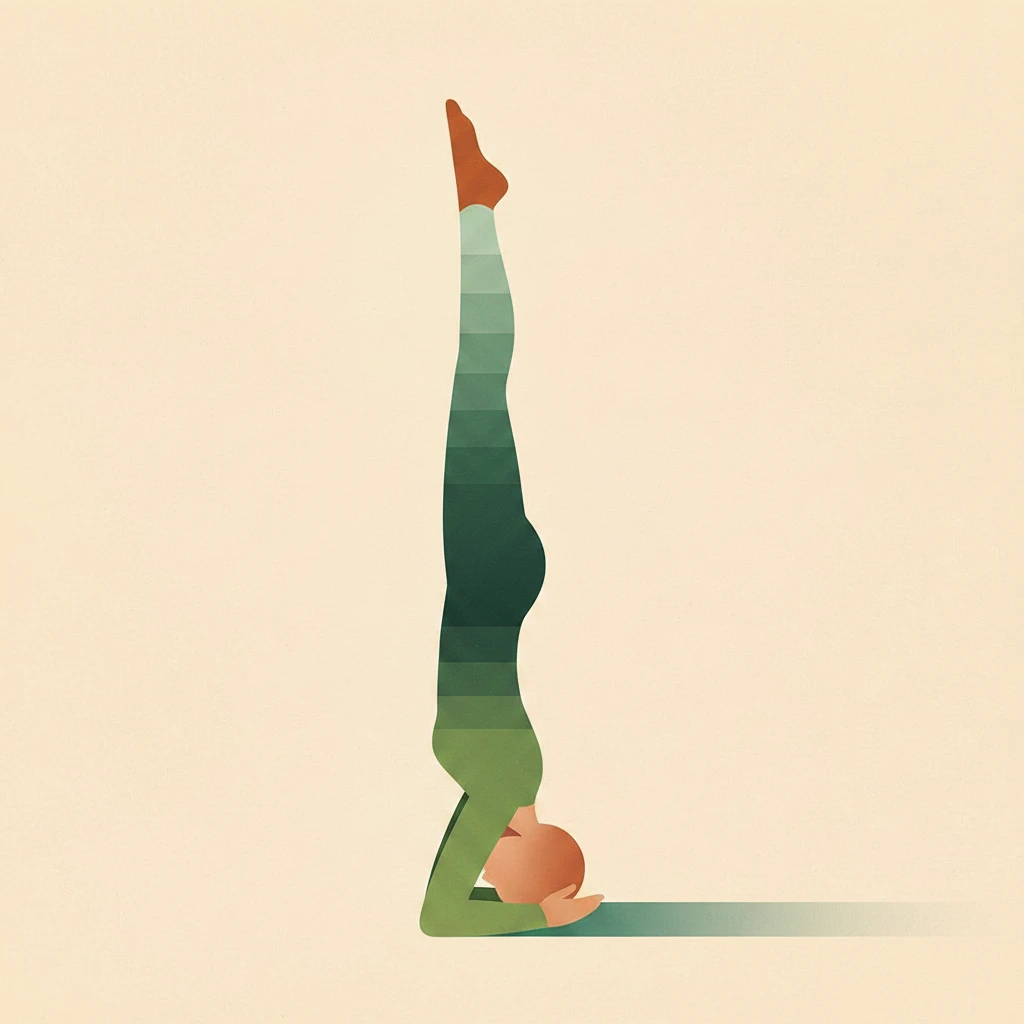 Supported Headstand Pose yoga pose illustration